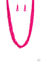 Load image into Gallery viewer, Congo Colada Pink Seed Bead Necklace