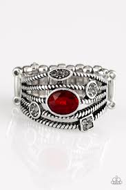 Cosmic Combo Red Ring - Angie's $5.00 Bling