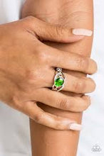 Load image into Gallery viewer, Couldn&#39;t Care Flawless Green Skinny Band Ring