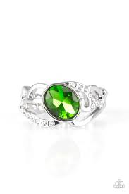 Couldn't Care Flawless Green Skinny Band Ring