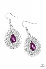 Court Chic Purple Earrings