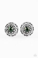 Load image into Gallery viewer, Courtly Courtliness Green Post Earrings