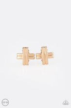 Load image into Gallery viewer, Couture Crossover Gold Clip On Earrings