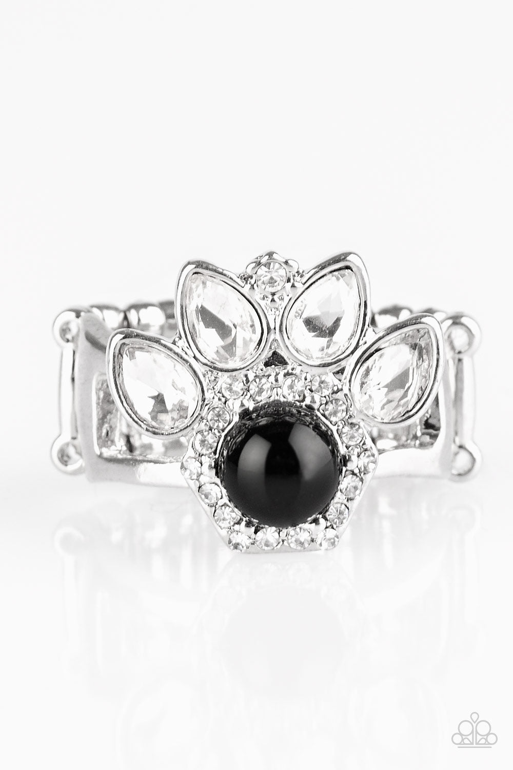 Crown Coronation Black Ring - Angie's $5.00 Bling