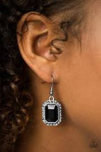 Load image into Gallery viewer, Crown Court Black Earrings