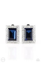 Load image into Gallery viewer, Crowned Couture Blue Clip On Earrings