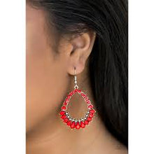 Load image into Gallery viewer, Crystal Waters Red Earrings