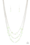 Load image into Gallery viewer, Let The Record Glow Green Necklace