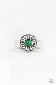 Daisy Dawn Green Skinny Band Ring