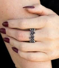 Load image into Gallery viewer, Daisy Dazzle Purple Skinny Band Ring