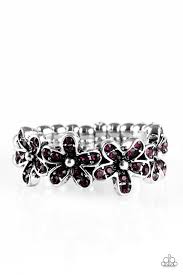 Daisy Dazzle Purple Skinny Band Ring
