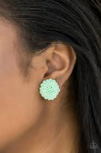 Load image into Gallery viewer, Dandelion Demure Green Post Earrings