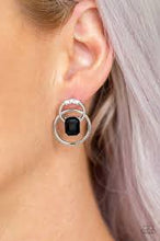 Load image into Gallery viewer, Dangerously Dapper Black Post Earrings
