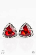 Load image into Gallery viewer, Daringly Duchess Red Clip On Earrings