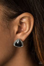 Load image into Gallery viewer, Daringly Duchess Black Post Earrings