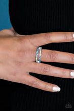 Load image into Gallery viewer, Dauntless Shimmer Blue Skinny Band Ring - Angie&#39;s $5.00 Bling