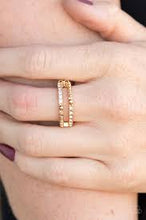 Load image into Gallery viewer, Dauntless Shimmer Gold Skinny Band Ring