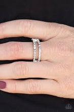 Load image into Gallery viewer, Dauntless Shimmer White Skinny Band Ring