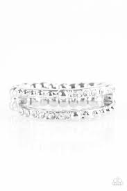 Dauntless Shimmer White Skinny Band Ring