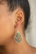 Load image into Gallery viewer, Dazzling Dew Green Earrings