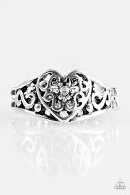 Dearly Beloved White Skinny Band Ring