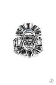 Deco Diva Silver Ring - Angie's $5.00 Bling