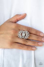 Load image into Gallery viewer, Deco Diva White Ring - Angie&#39;s $5.00 Bling