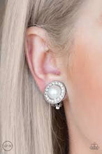 Load image into Gallery viewer, Definitely Dapper White Clip On Earrings