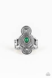 Desert Mandalas Green Ring - Angie's $5.00 Bling