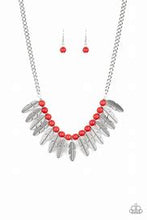Load image into Gallery viewer, Desert Plumes Red Necklace