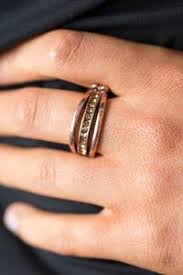 Desperately Chic-ing Attention Copper Skinny Band Ring