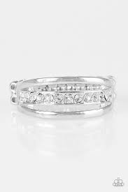 Desperately Chic-ing Attention White Skinny Band Ring