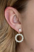 Load image into Gallery viewer, Diamond Halo Gold Jacket Earrings