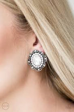 Load image into Gallery viewer, Dine and Dapper White Clip On Earrings