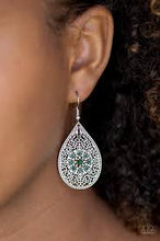 Load image into Gallery viewer, Dinner Party Posh Green Earrings