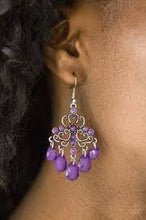 Load image into Gallery viewer, Dip It Glow Purple Earrings