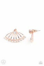 Load image into Gallery viewer, Disco Drama Rose Gold Jacket Earrings