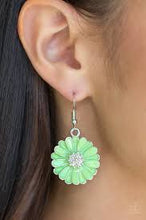 Load image into Gallery viewer, Distracted By Daisies Green Earrings