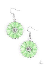 Load image into Gallery viewer, Distracted By Daisies Green Earrings