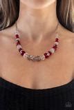 Load image into Gallery viewer, Distracted by Dazzle Red Necklace