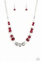 Load image into Gallery viewer, Distracted by Dazzle Red Necklace