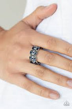 Load image into Gallery viewer, Distractedly Demure Blue Skinny Band Ring - Angie&#39;s $5.00 Bling