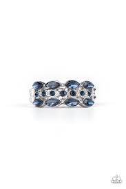 Distractedly Demure Blue Skinny Band Ring - Angie's $5.00 Bling
