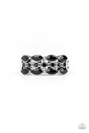 Distractingly Demure Black Skinny Band Ring - Angie's $5.00 Bling