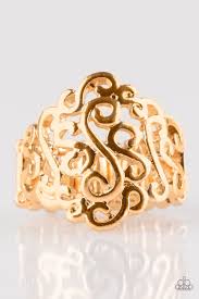 Dizzy Demure Gold Ring - Angie's $5.00 Bling