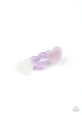 Doesn't Heart to Ask Multi/Purple Hair Clip