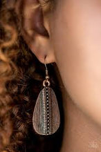 Load image into Gallery viewer, Double the Texture Copper Earrings