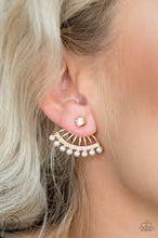 Load image into Gallery viewer, Drama Queen Dimension Gold Jacket Earrings