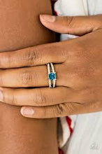 Load image into Gallery viewer, Dream Sparkle Blue Skinny Band Ring - Angie&#39;s $5.00 Bling