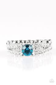 Dream Sparkle Blue Skinny Band Ring - Angie's $5.00 Bling